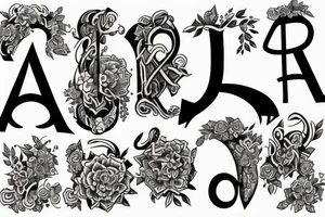 Alphabet A tattoo idea