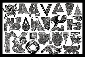 Alphabet A tattoo idea