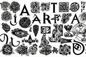Alphabet A tattoo idea