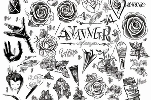Write Avenir on hand tattoo idea