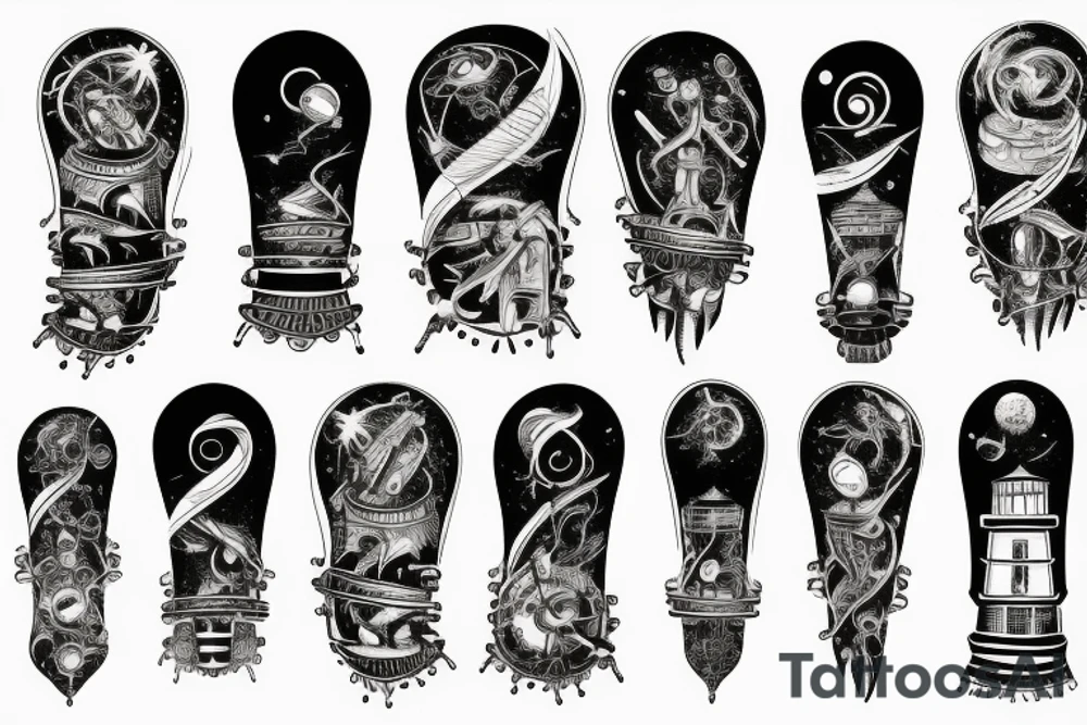 Lighthouse in space tattoo idea