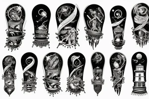 Lighthouse in space tattoo idea