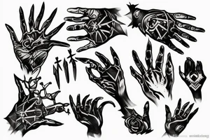 Metal dark evil hand tattoo tattoo idea