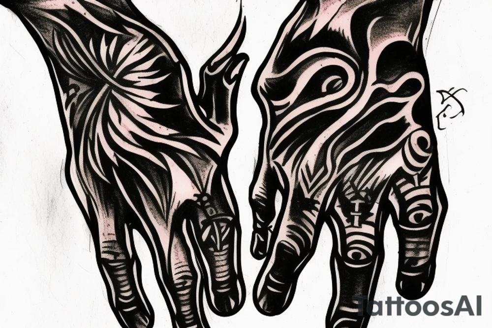 Metal dark evil hand tattoo tattoo idea