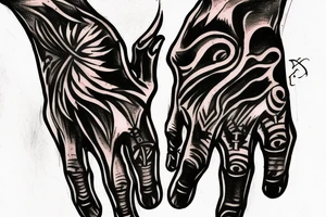 Metal dark evil hand tattoo tattoo idea