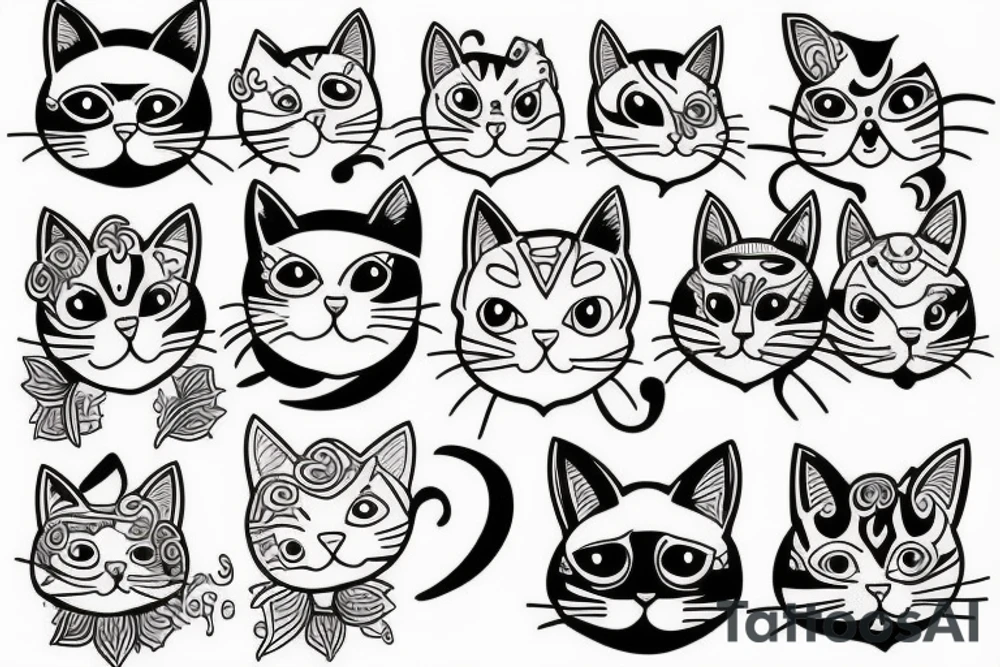 Cat tattooing tattoo idea
