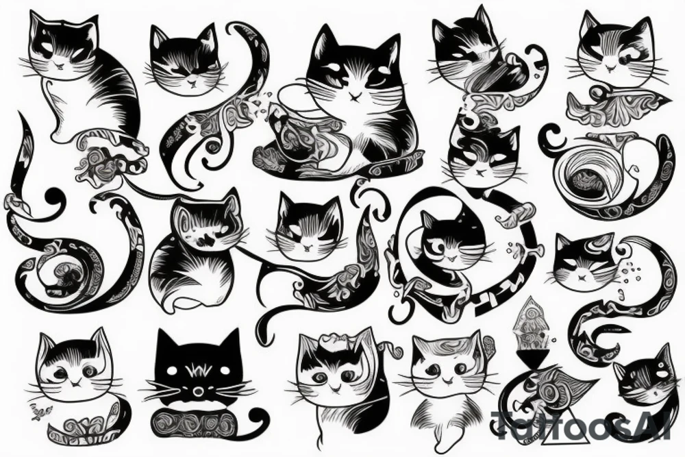 Cat tattooing tattoo idea
