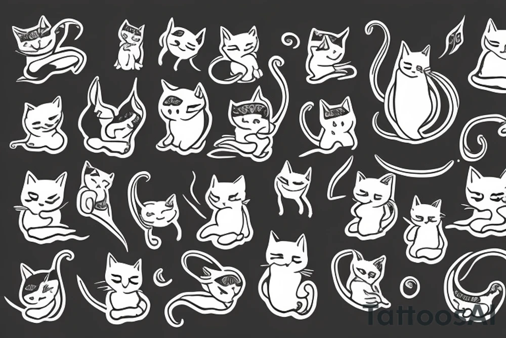 little ghost with cat tattoo idea