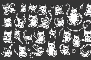 little ghost with cat tattoo idea