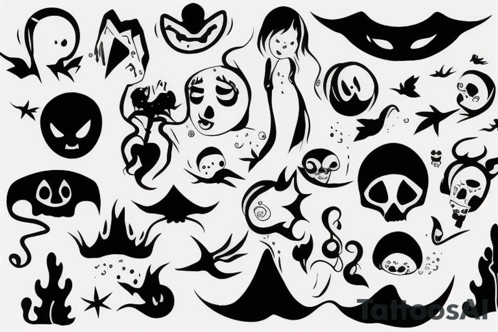 little ghost tattoo idea