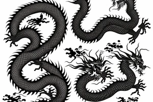 long chinese dragon tattoo idea