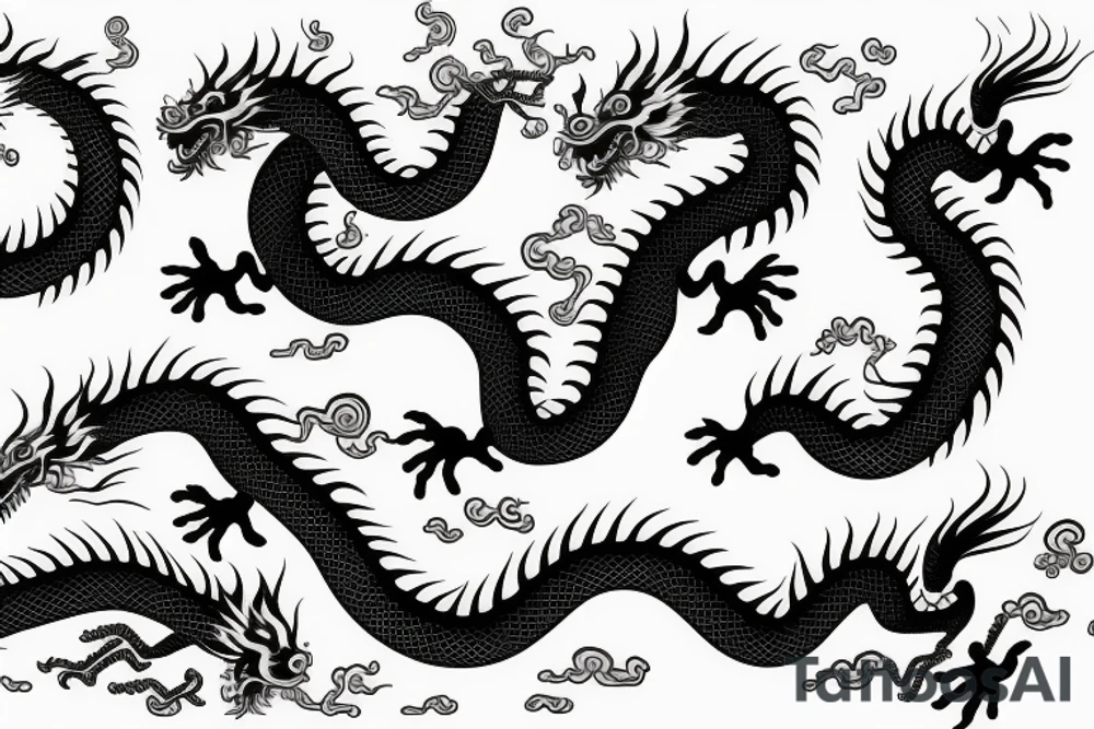 long chinese dragon tattoo idea