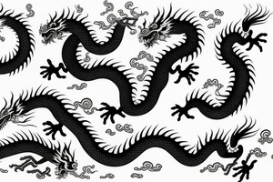 long chinese dragon tattoo idea