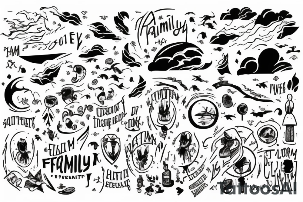 Familly can be a shelter to the storm, or the storm itself tattoo idea