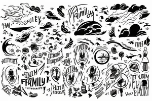Familly can be a shelter to the storm, or the storm itself tattoo idea