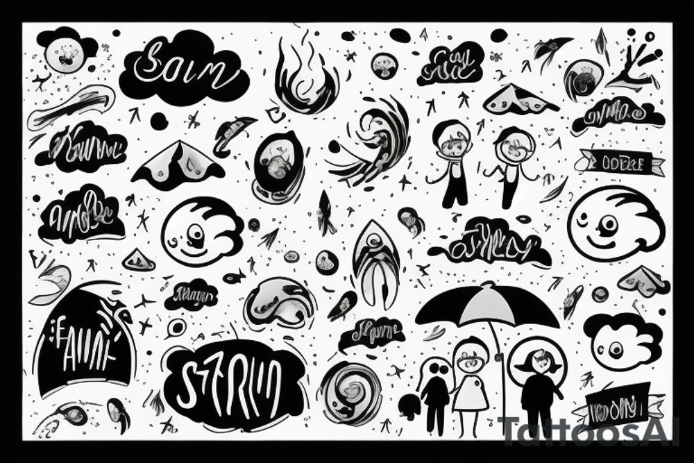 Familly can be a shelter to the storm, or the storm itself tattoo idea