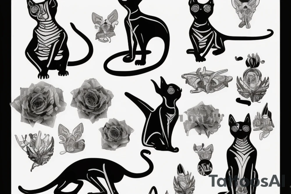 sphynx cat tattoo idea