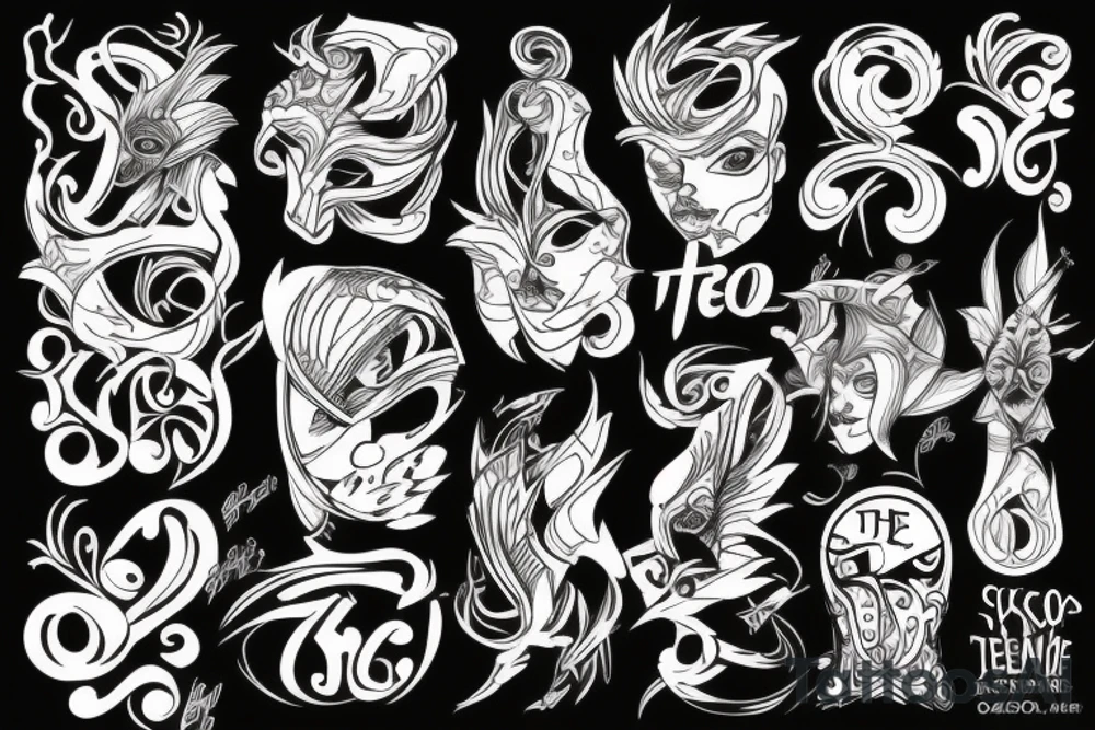 Name “TEO” tattoo idea
