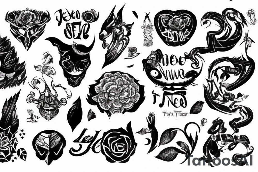 Name “TEO” tattoo idea