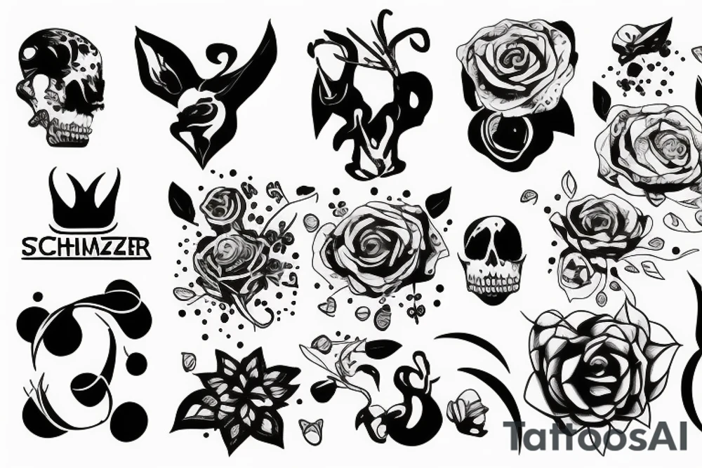 schnawzer black tattoo idea