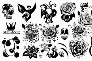 schnawzer black tattoo idea