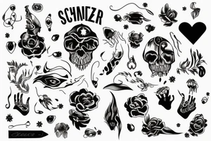 schnawzer black tattoo idea