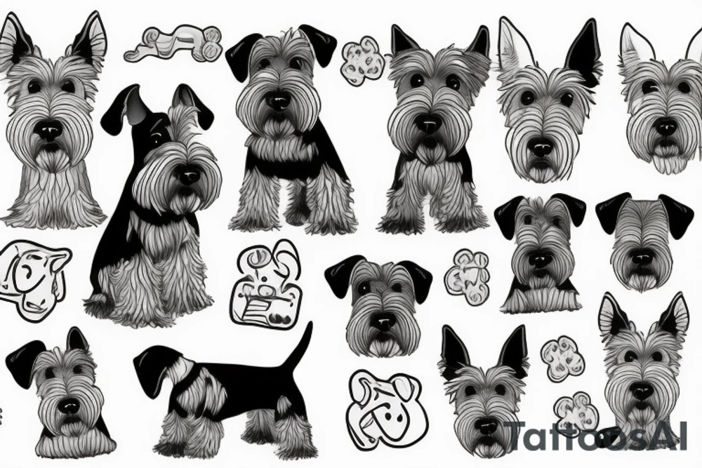 dog schnauzer tattoo idea