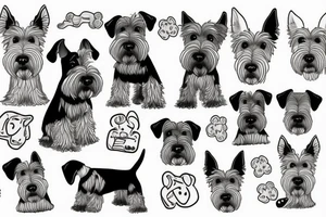 dog schnauzer tattoo idea