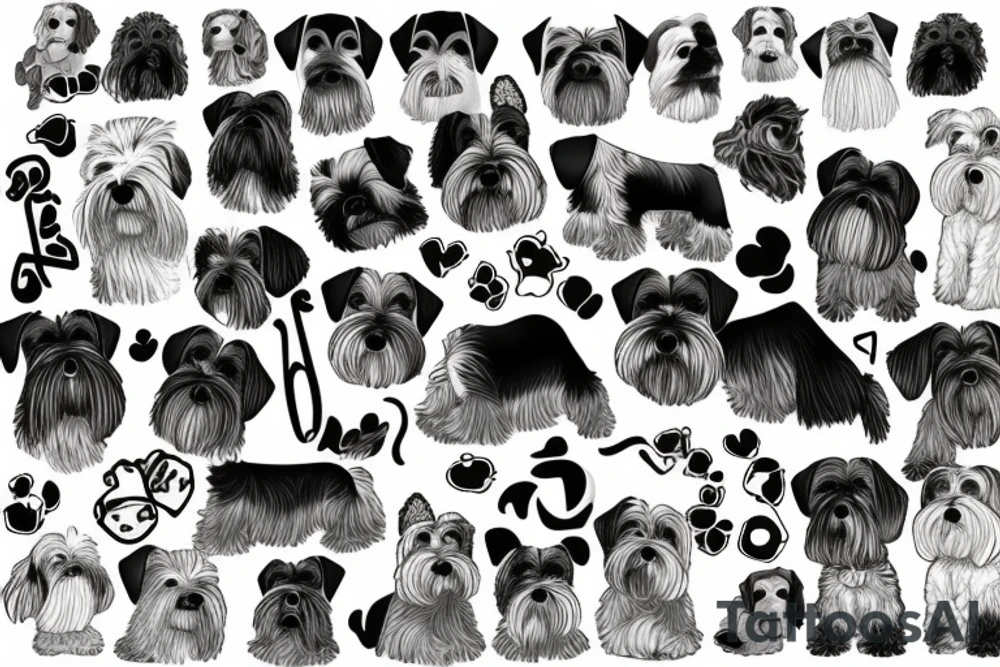 dog schnauzer tattoo idea