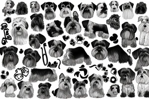 dog schnauzer tattoo idea