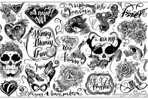 money, family, love and friends tattoo idea