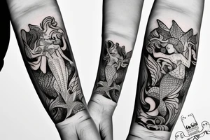 mermaid bracelet tattoo idea