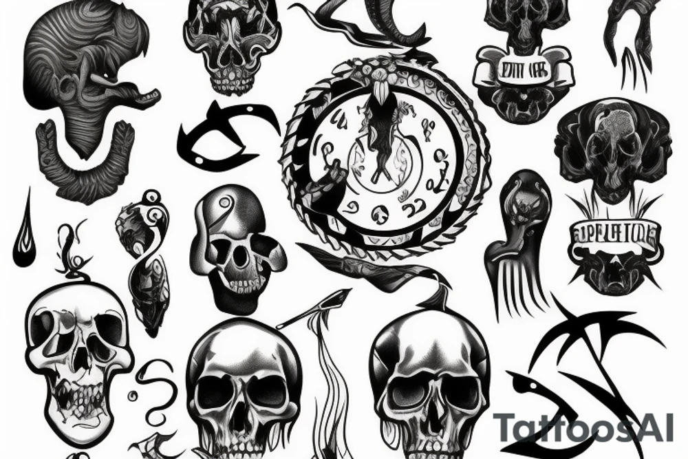 the evolution of men from birth to death tattoo idea