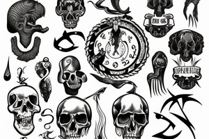 the evolution of men from birth to death tattoo idea