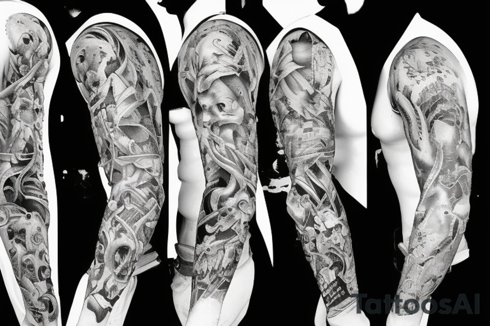 the evolution of men from birth to death tattoo idea