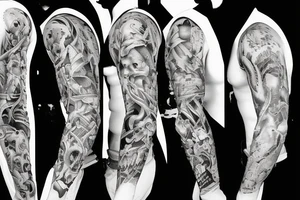 the evolution of men from birth to death tattoo idea