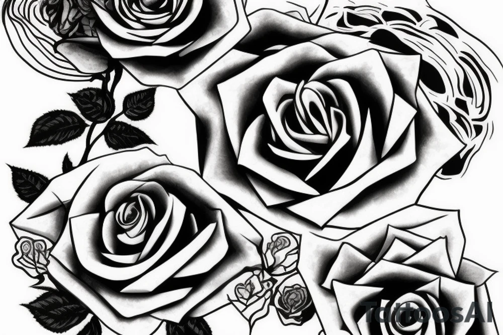 Rose with text ,,It's not over until I win" tattoo idea