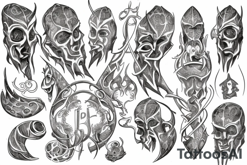 Hermaeus Mora Daedric Prince of knowledge and memory tattoo idea