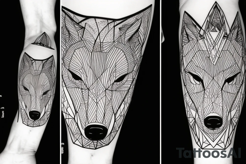 Wolf showing the virtue of dealing with the hardships of life while still seeing the beauty of living tattoo idea