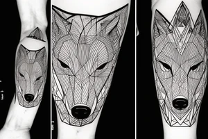 Wolf showing the virtue of dealing with the hardships of life while still seeing the beauty of living tattoo idea