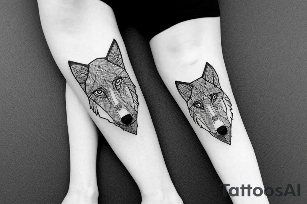Wolf showing the virtue of dealing with the hardships of life while still seeing the beauty of living tattoo idea