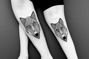 Wolf showing the virtue of dealing with the hardships of life while still seeing the beauty of living tattoo idea