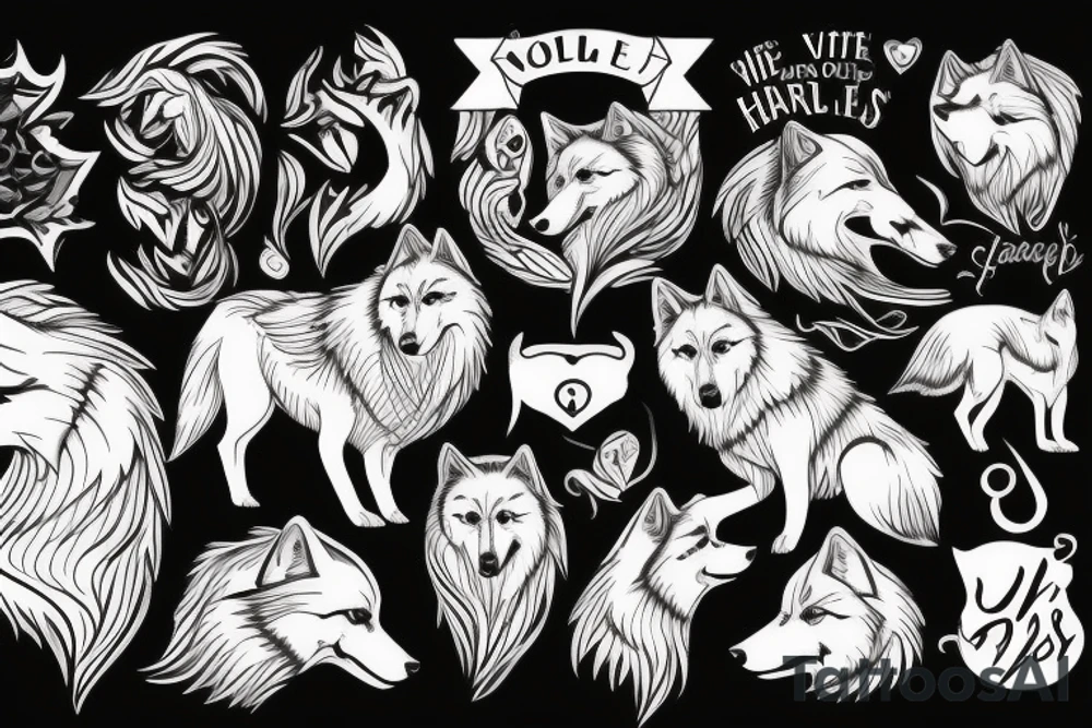 Wolf showing the virtue of dealing with the hardships of life while still seeing the beauty of living tattoo idea