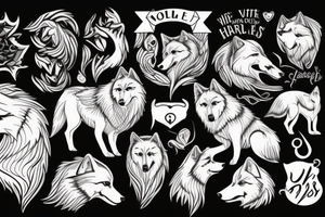 Wolf showing the virtue of dealing with the hardships of life while still seeing the beauty of living tattoo idea