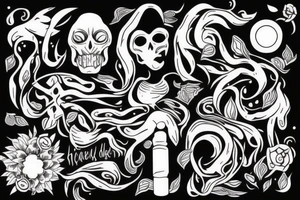 dealing with the hardships of life while still seeing the beauty of living tattoo idea