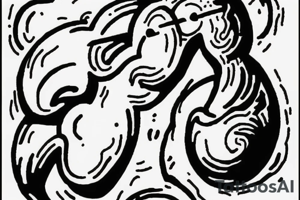 Sisyphus pushing a boulder up a hill tattoo idea