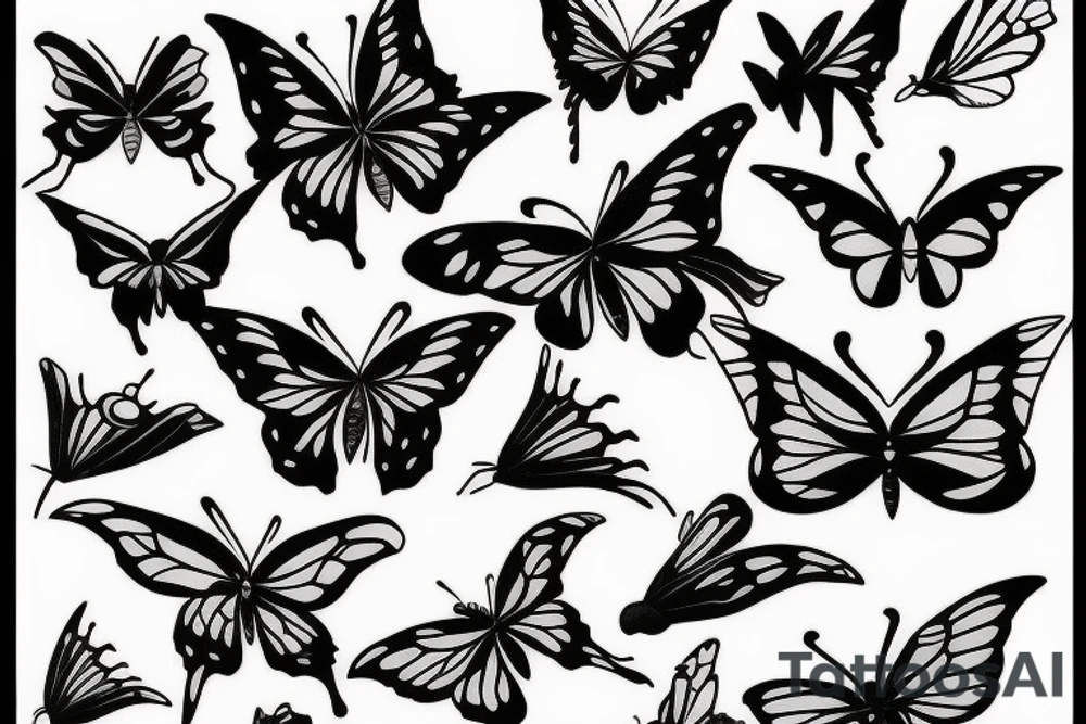 Butterfly bat tattoo idea