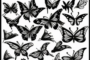 Butterfly bat tattoo idea