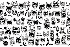 Nurse with cat head tattoo idea