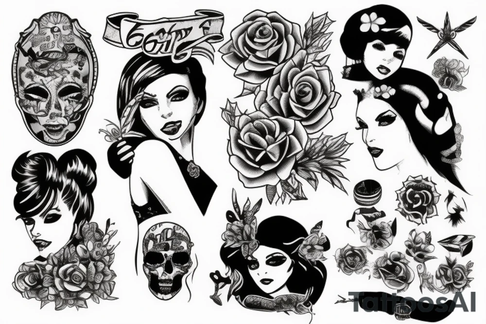 Punk girl tattoo idea
